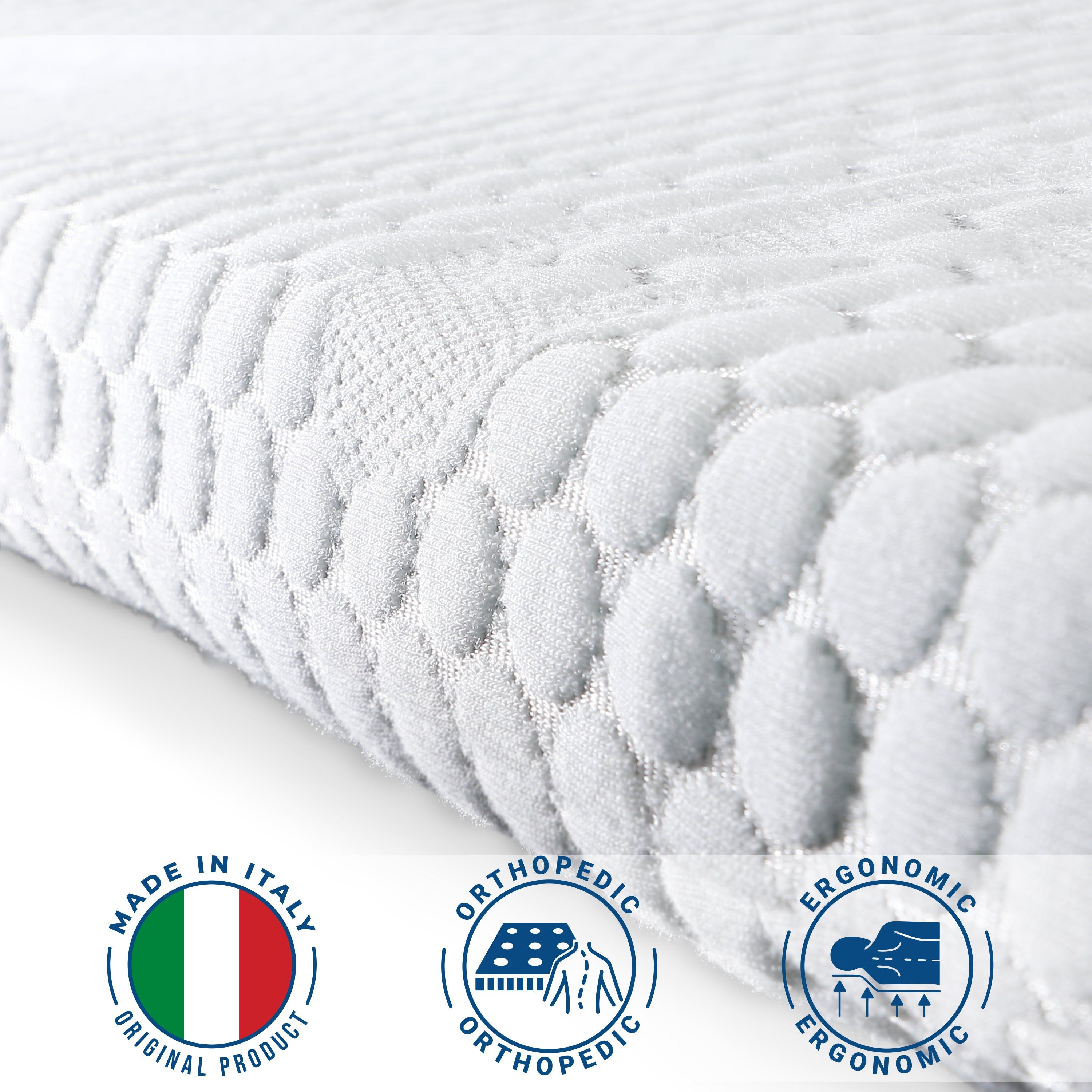 The White Stone Topper Memory Foam 100 x 190 | Correttore Materasso 6 cm