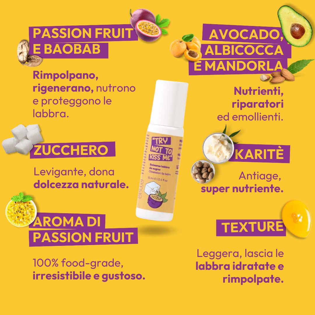 Yummy Beauty balsamo labbra da sogno baobab e passion fruit