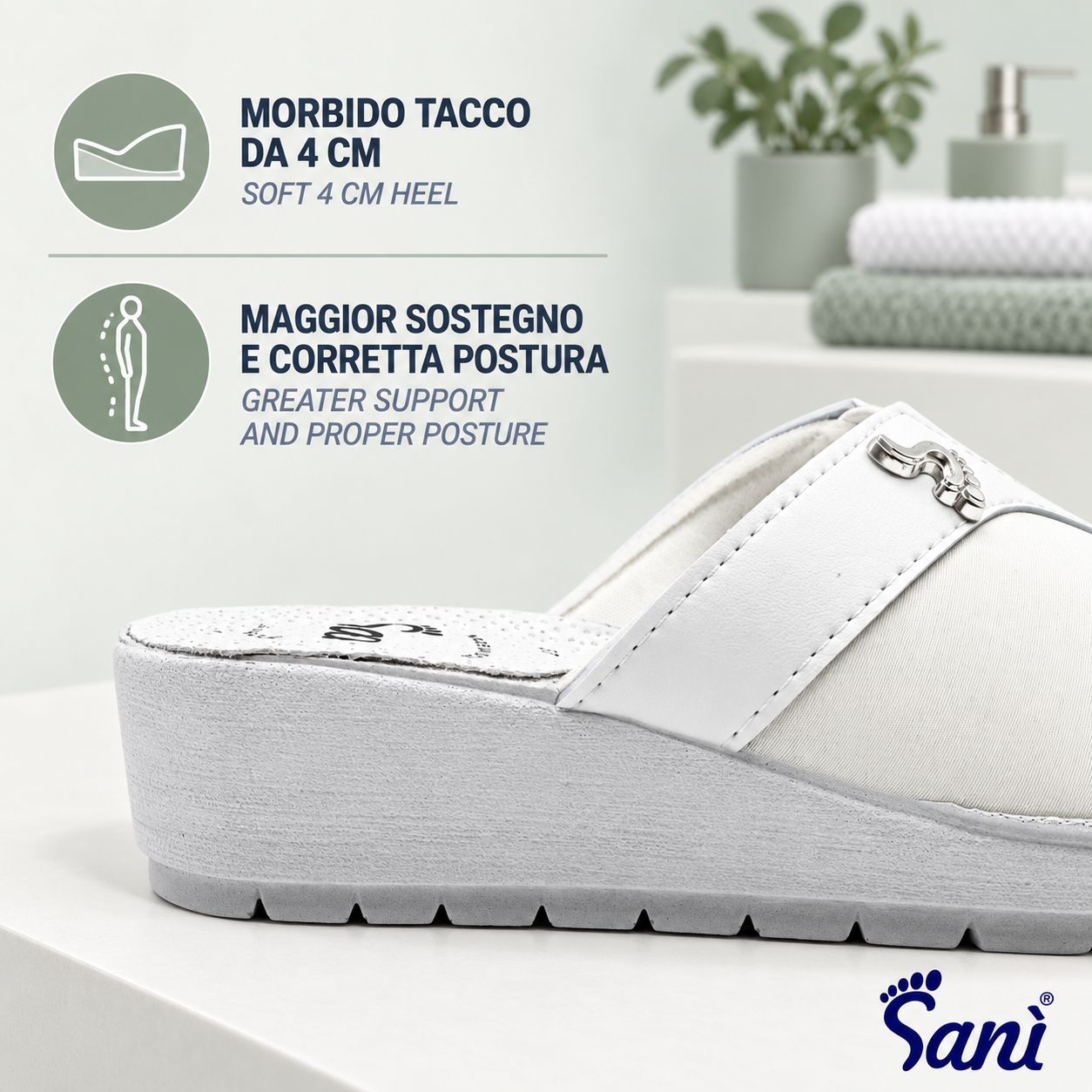 Sanì pantofola sanitaria da donna per alluce valgo