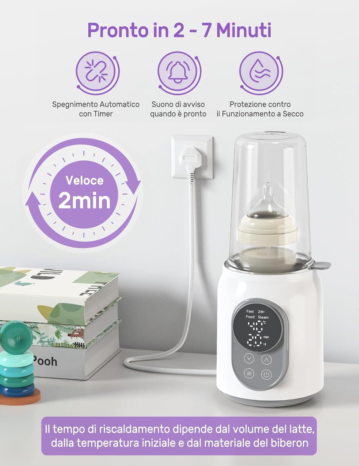 Nuliie Scaldabiberon Elettrico 10-in-1