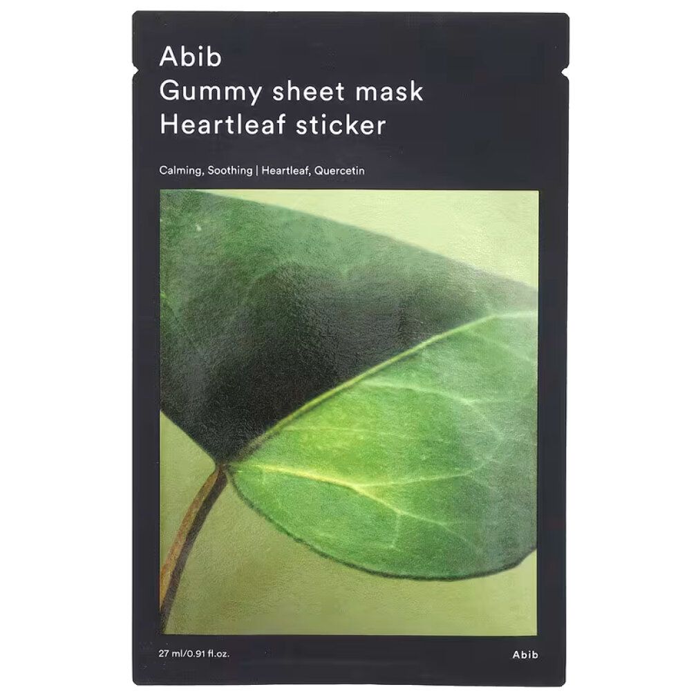 ABIB Gummy Sheet Mask Heartleaf Sticker – Maschera viso lenitiva