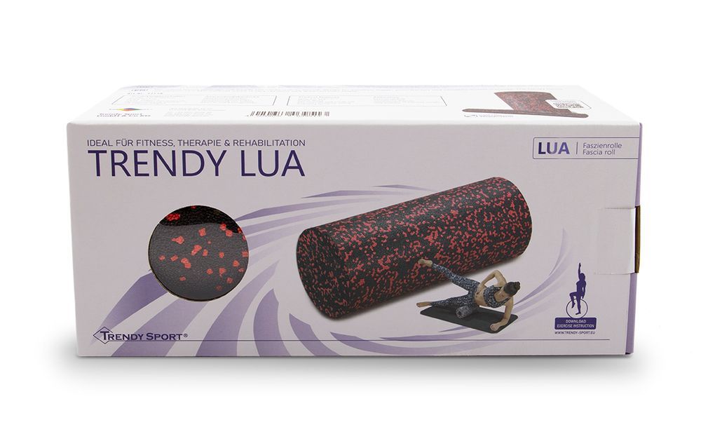 Confezione del rullo per fascia Trendy Lua. Stampa: immagine del prodotto, nome del marchio, nome del prodotto, testo. Forma rettangolare.