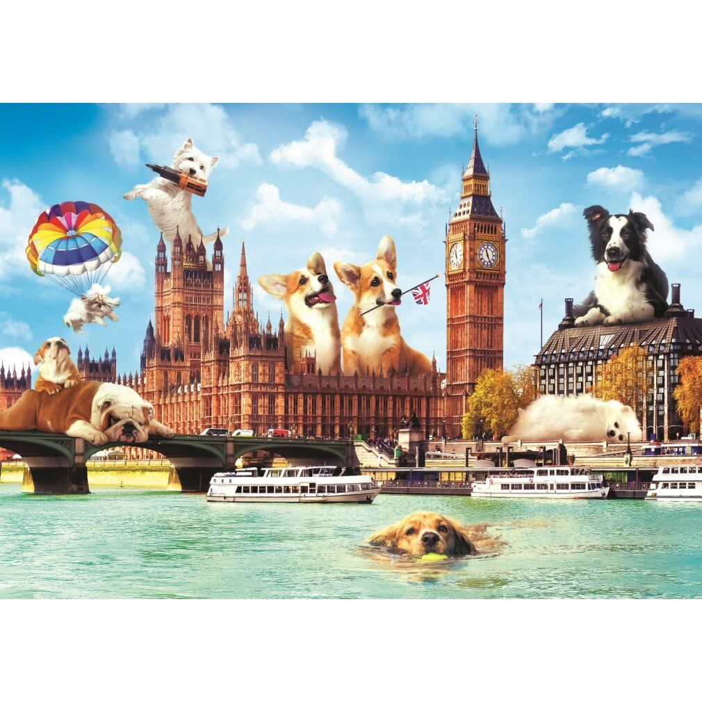 Puzzle trefl Città divertenti: Cani a Londra 1000 pezzi