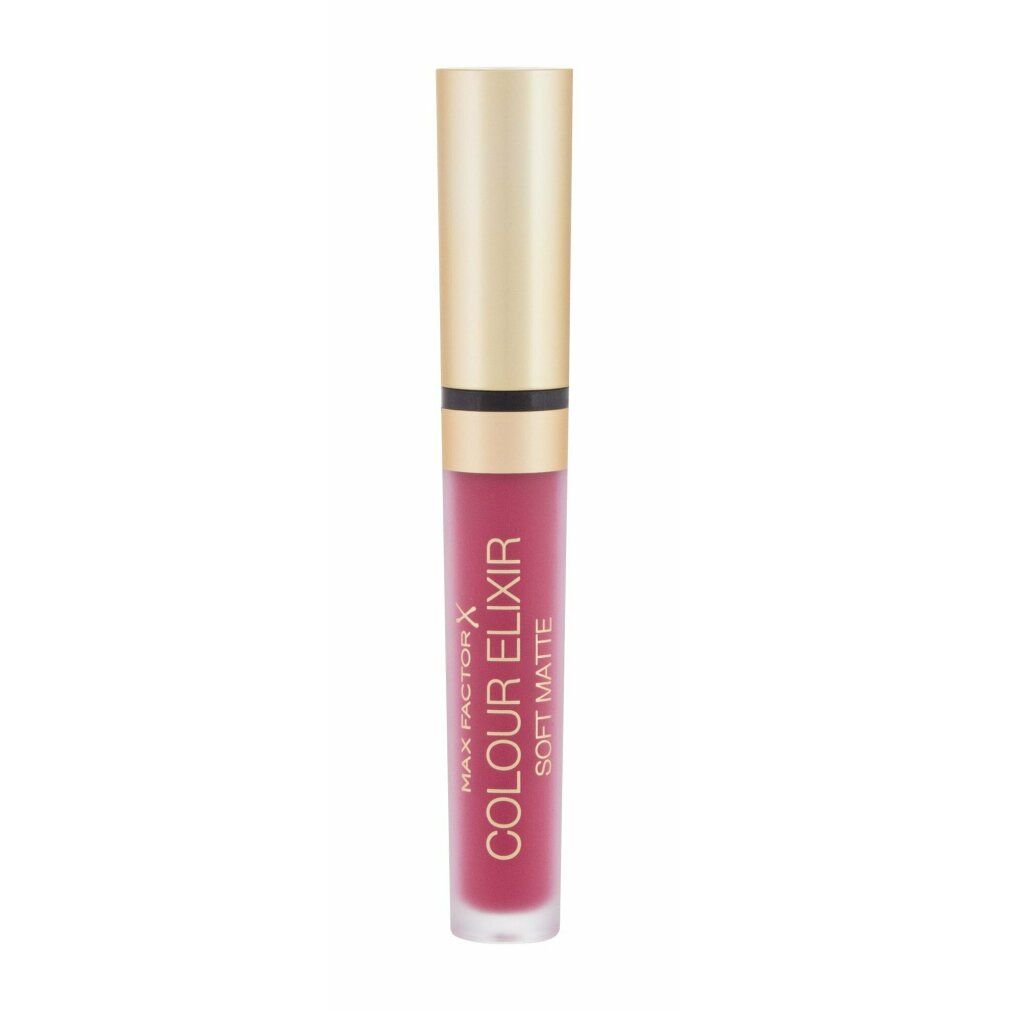 Rossetto rosa con tappo dorato. Scritta: Colour Elixir Soft Matte.