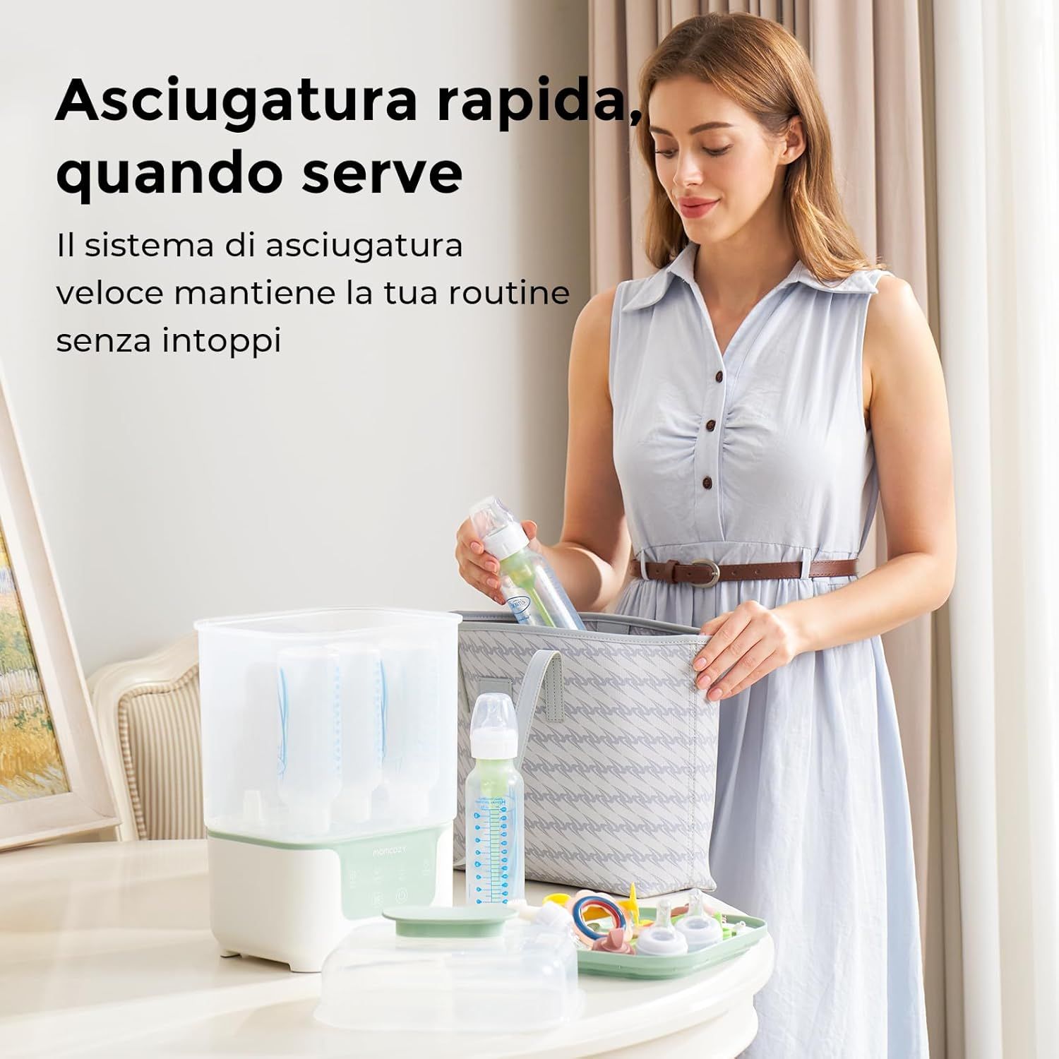 Sterilizzatore a vapore elettrico e asciugatore Momcozy