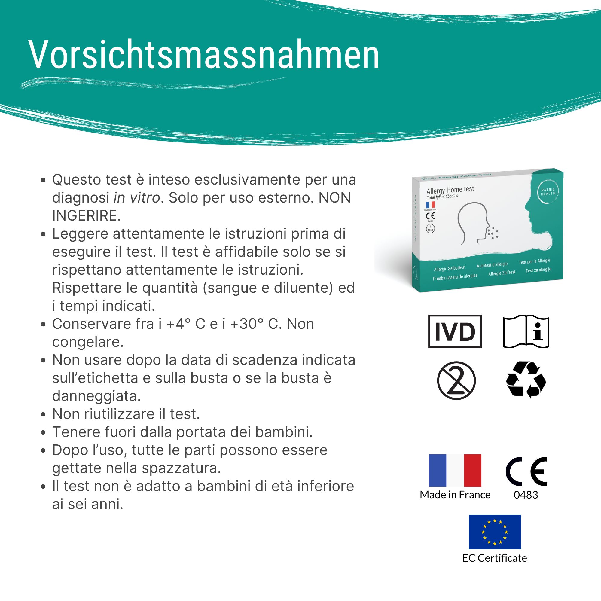Test per le Allergie (IgE) Patris Health®