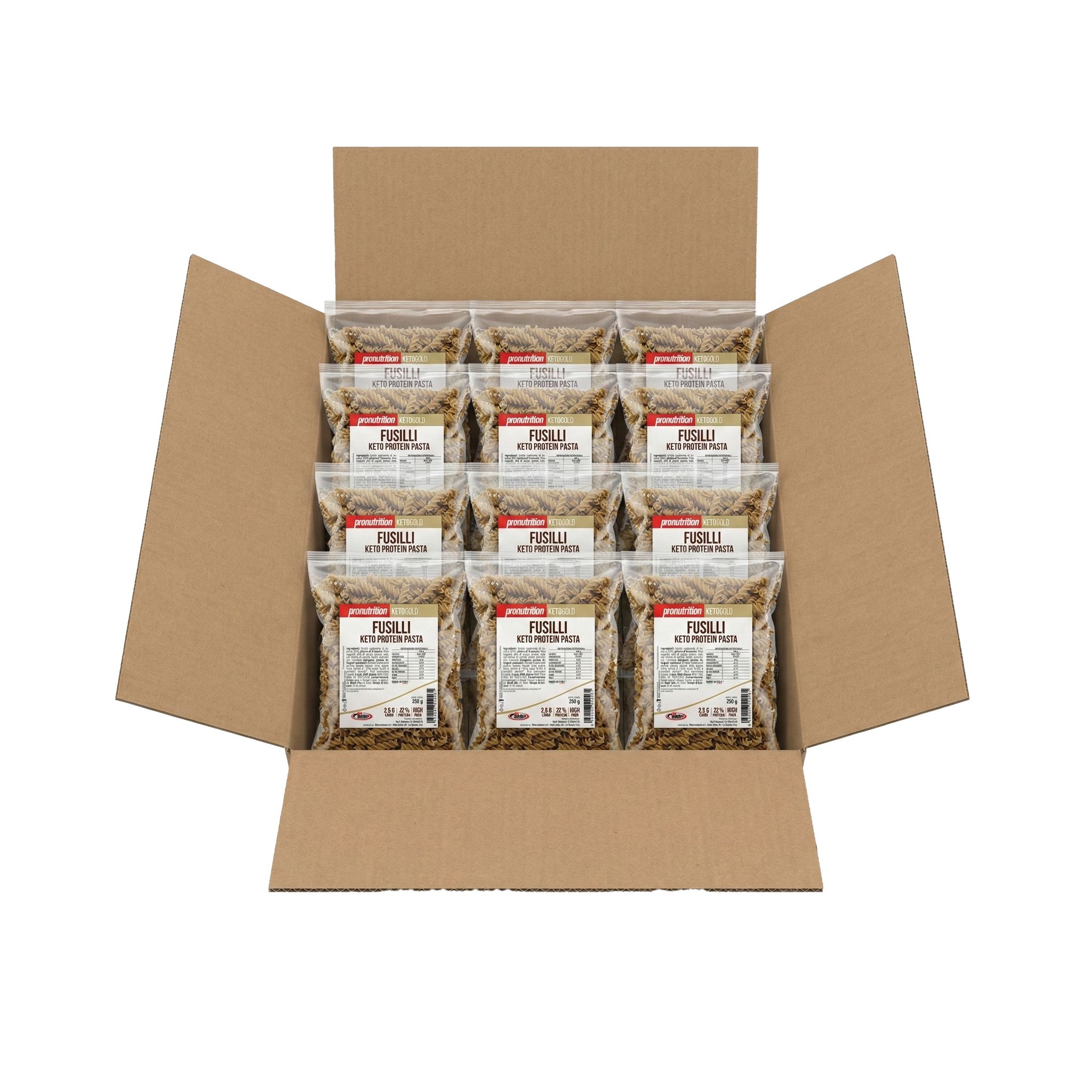 Pronutrition Pasta Keto (18 x 250 g, Fusilli)