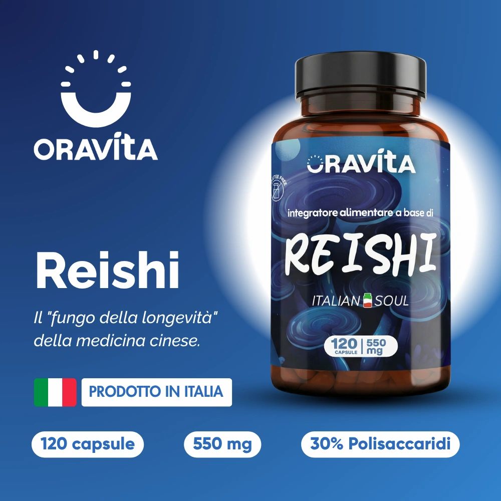 Oravita REISHI Estratto Titolato 30% Cortisolo, Immunità e Sonno