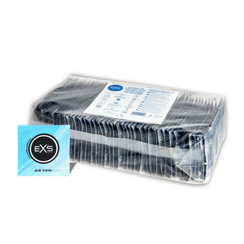 Confezione grande di preservativi EXS Air Thin, confezionati singolarmente.