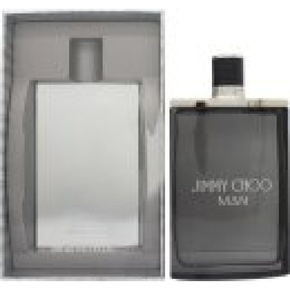 Flacone e confezione. Flacone: JIMMY CHOO MAN. Confezione: grigio chiaro. Eau de Toilette.