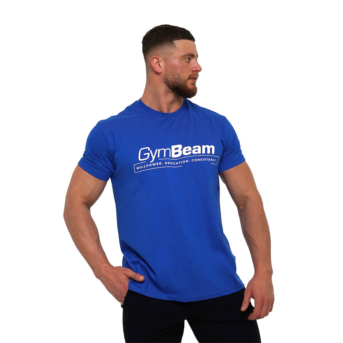 GymBeam T-shirt uomo regular Willpower blu royal