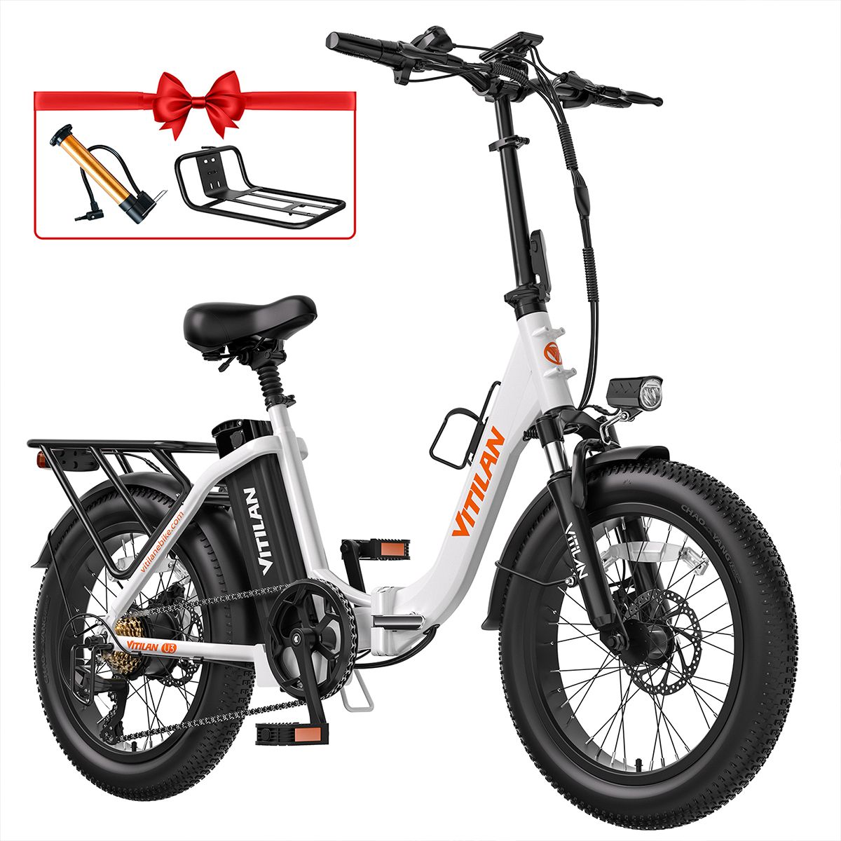 Bicicletta elettrica VITILAN U3 per adulti, batteria 48V 13Ah, 7 velocità