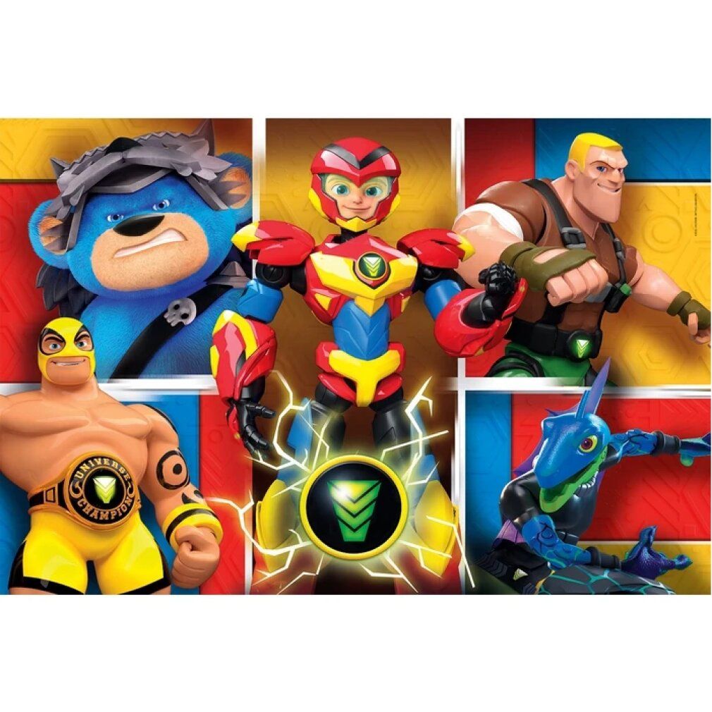 Puzzle Clementoni Power Players maxi 60 pezzi. Immagine del puzzle con personaggi. 60 pezzi. Puzzle Supercolor.