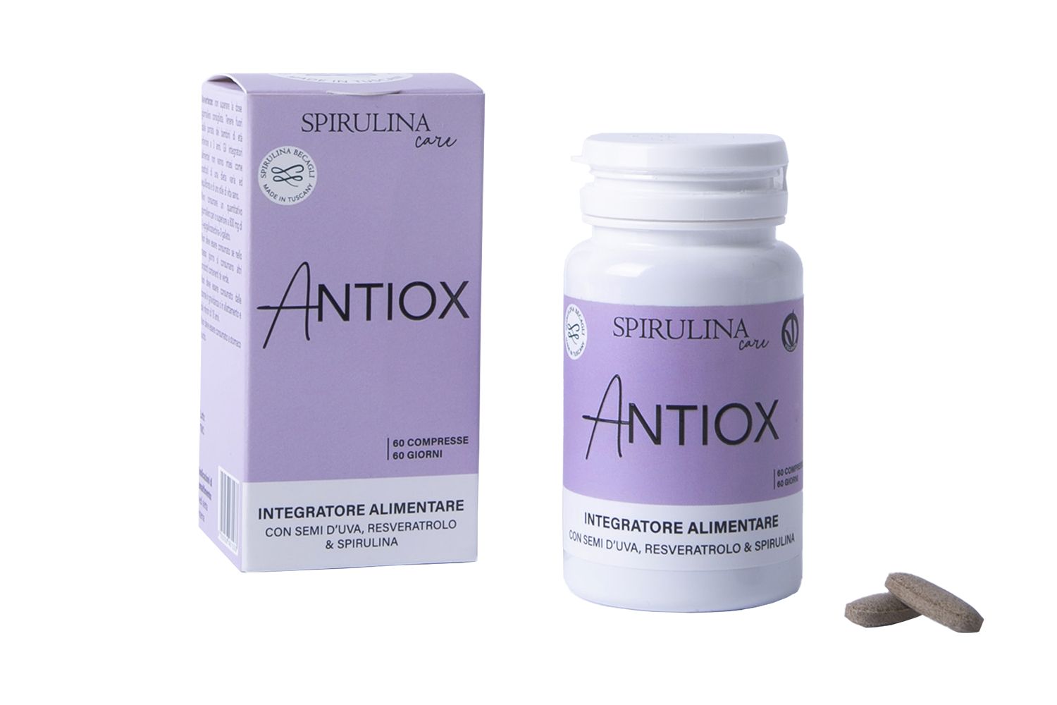 Spirulina Becagli Antiox - Integratore naturale antiage
