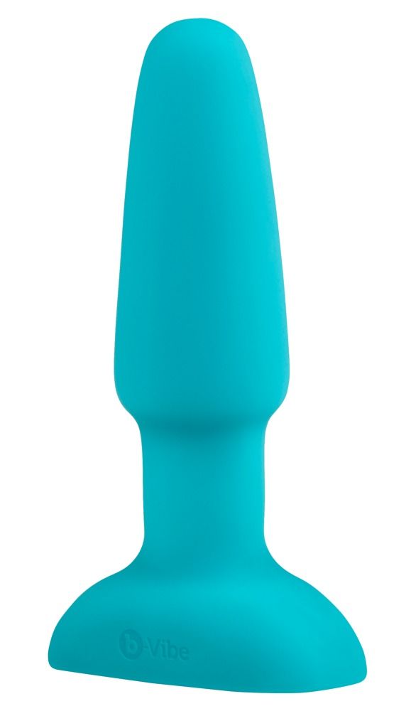 Plug anale blu. Scritta: B-vibe.