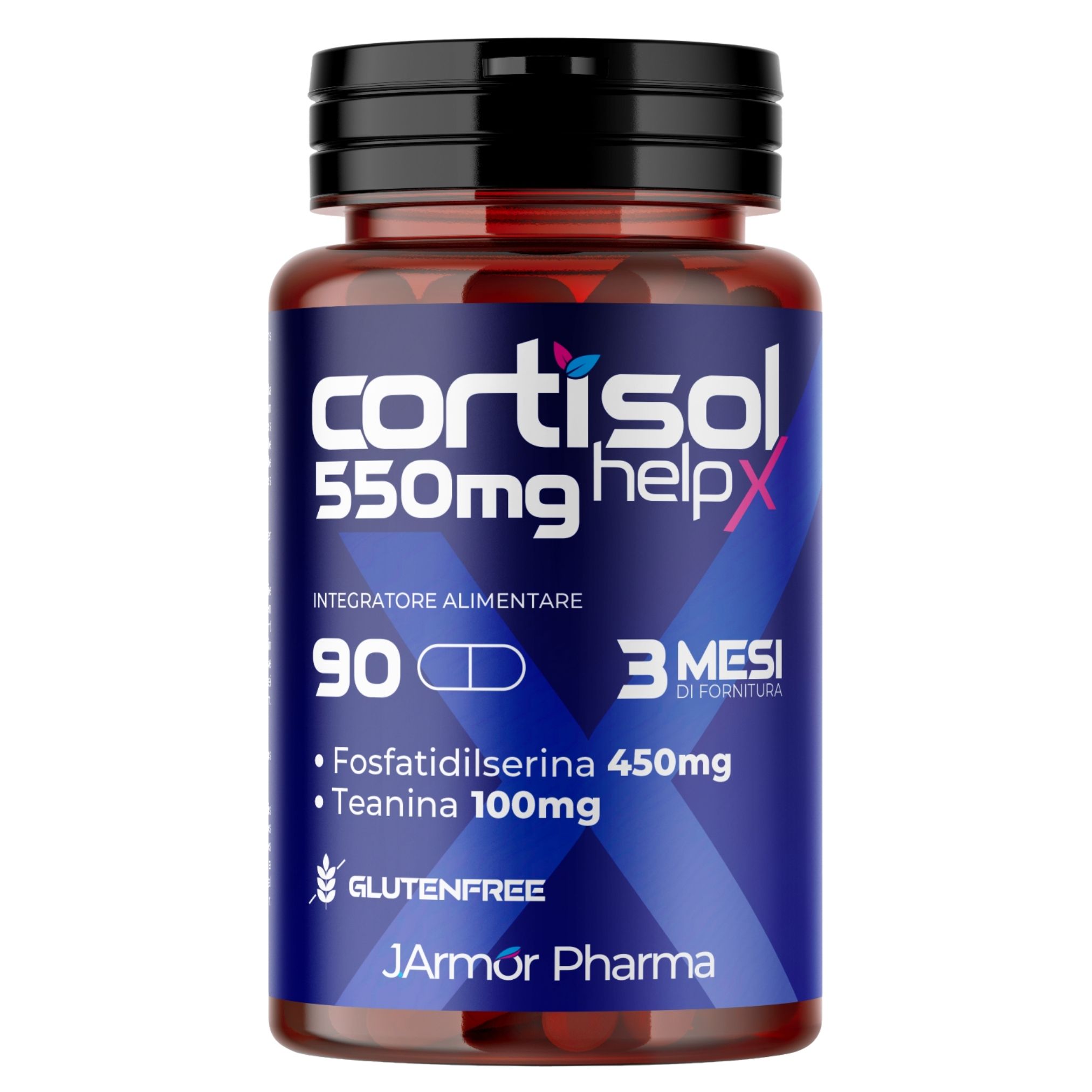 Cortisol Help Fosfatidilserina 450mg Regola il Cortisolo, Contrasta lo Stress 90 capsule