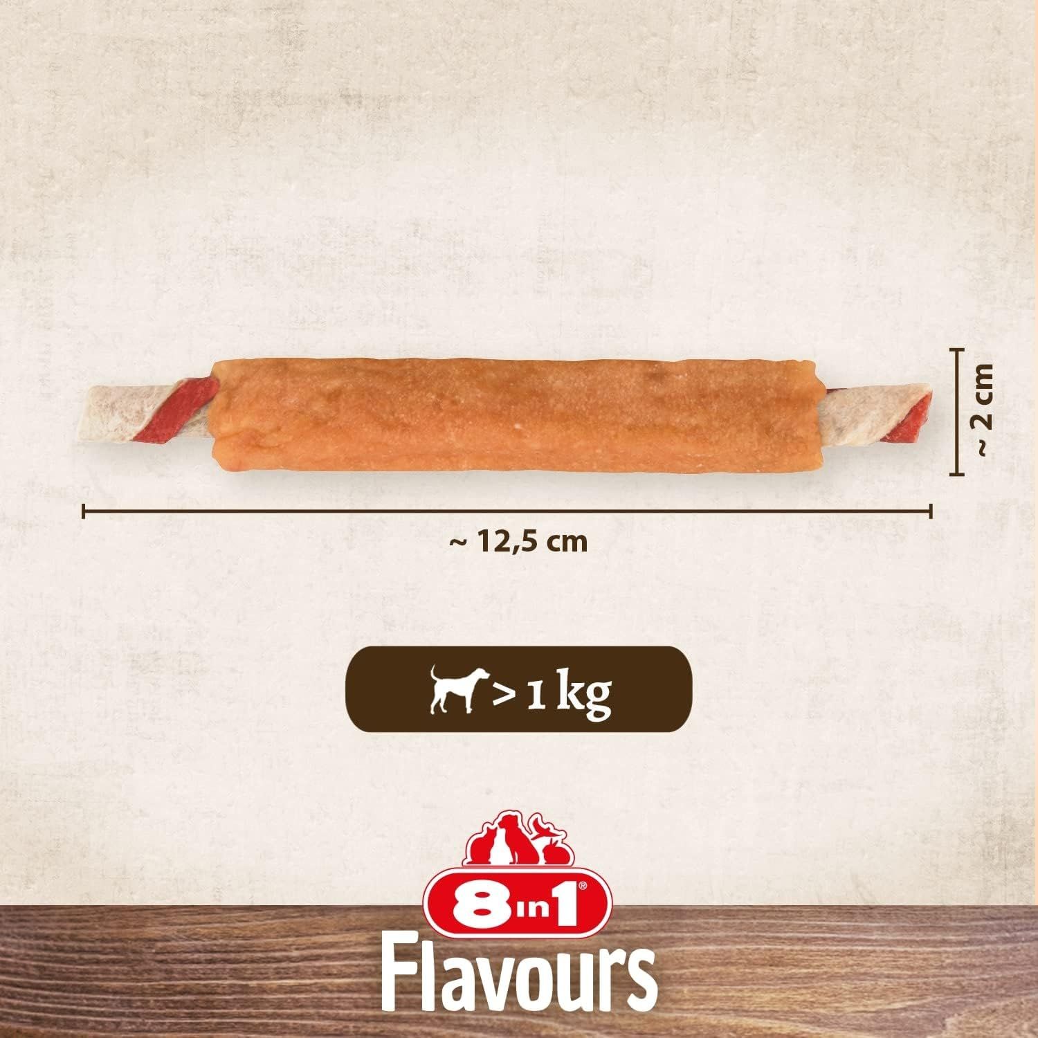 8in1 Triple Flavour Ribs Bastoncini da Masticare per Cani