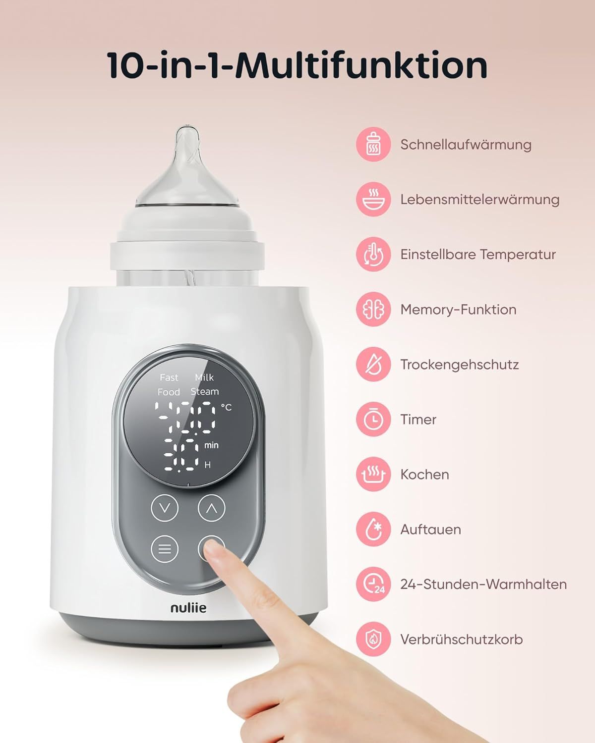 Nuliie Scaldabiberon Elettrico 10-in-1