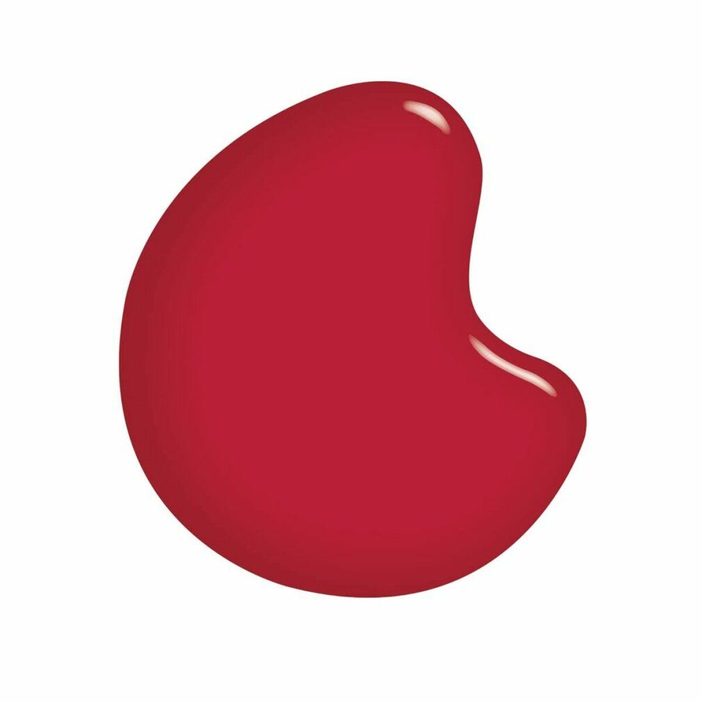 Goccia di smalto rosso su sfondo bianco.