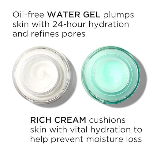 Due prodotti Elizabeth Arden Visible Difference: un gel verde e una crema bianca.
