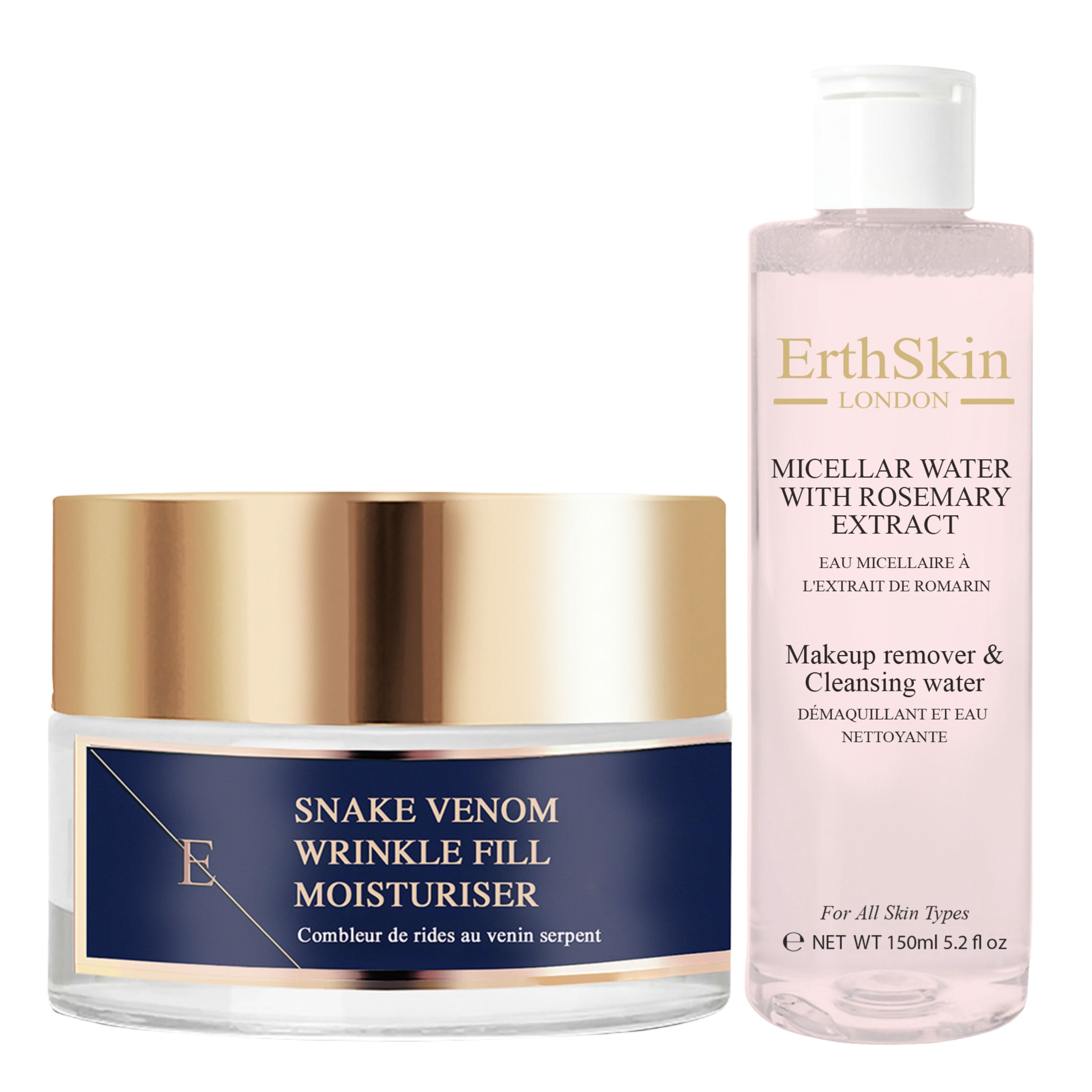 ErthSkin London Acqua micellare con estratto di rosmarino + idratante riempitivo antirughe