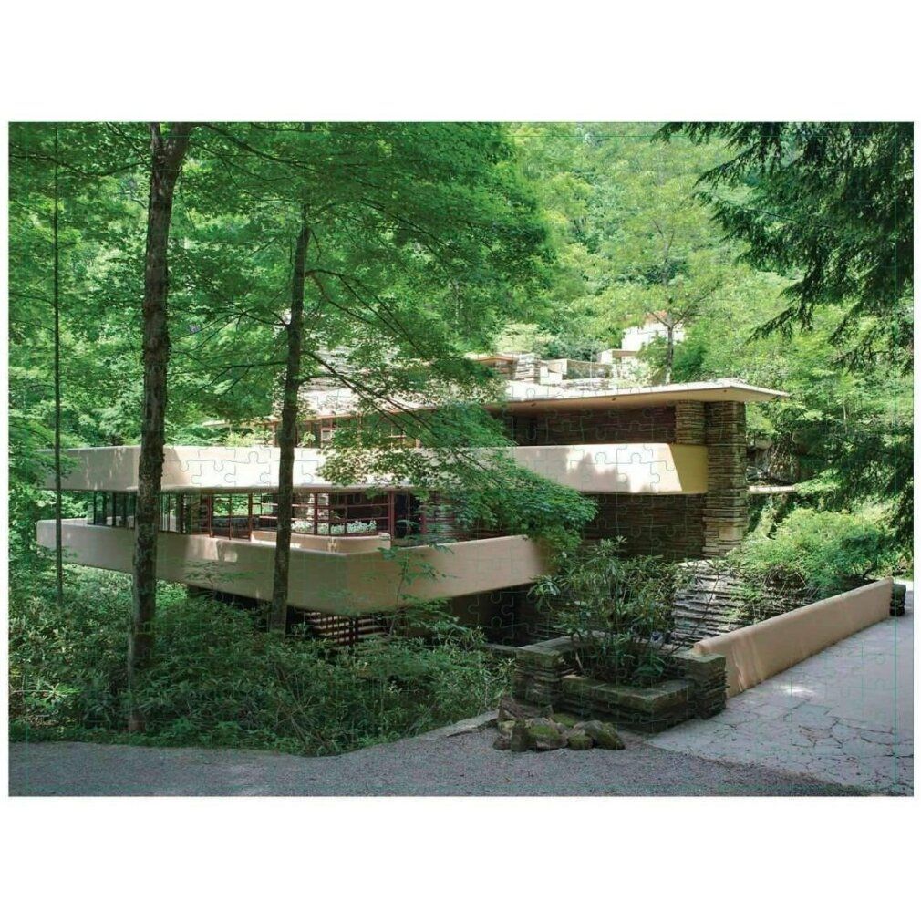 galison Puzzle bifacciale Frank Lloyd Wright Fallingwater 500 pezzi