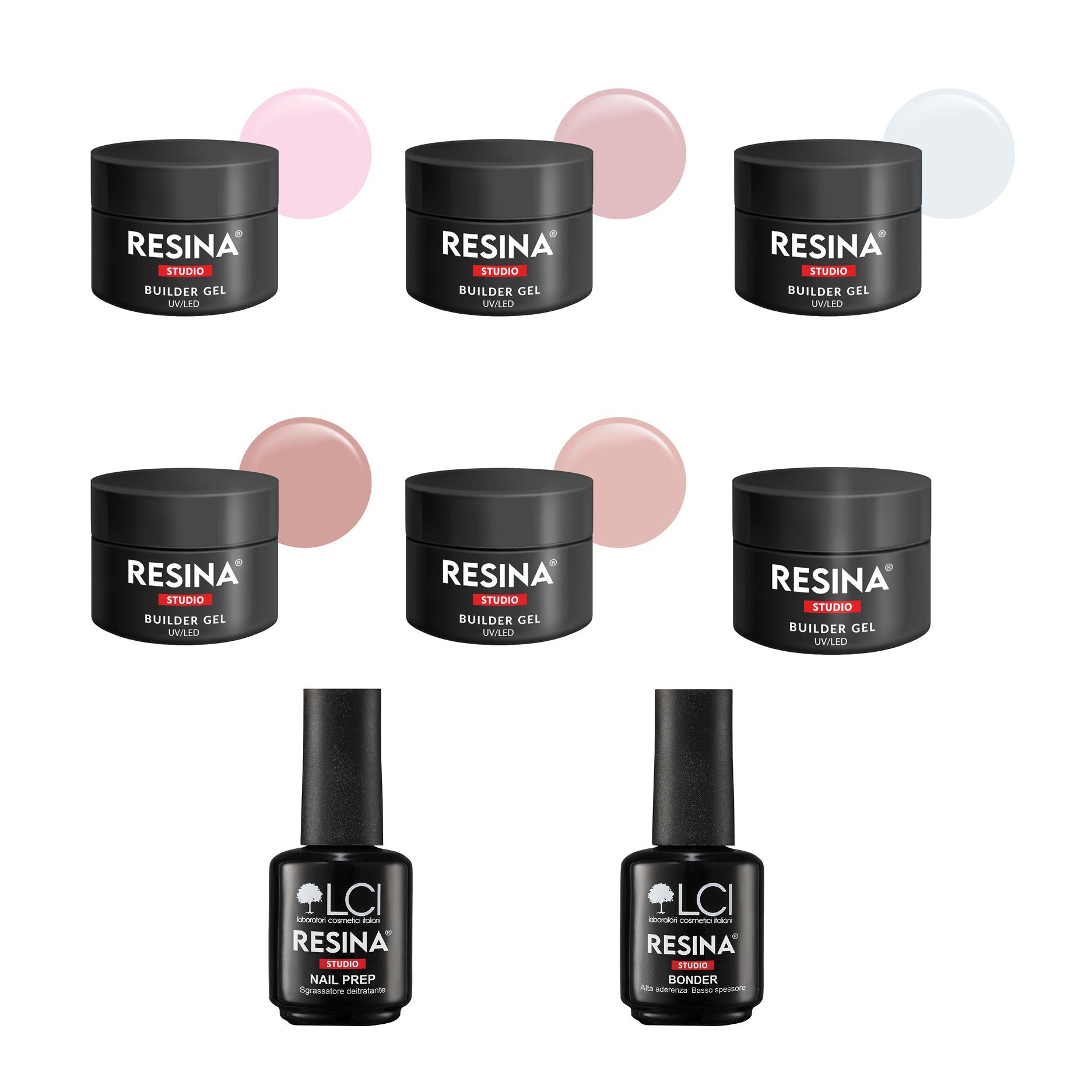 LCI Cosmetics - Builder gel Full Set LCI - Tutti i colori MEDIA Densità Resina Studio