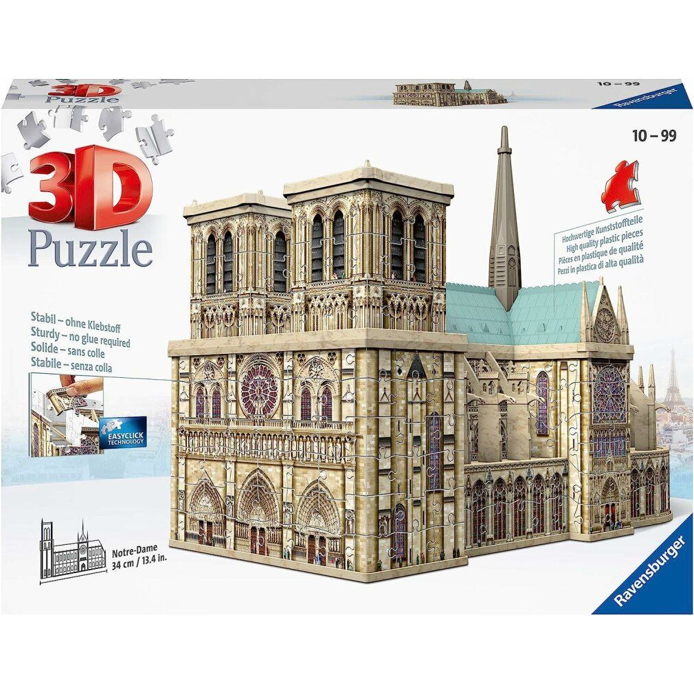 ravensburger Puzzle 3D della Cattedrale di Notre-Dame, Parigi 324 pezzi