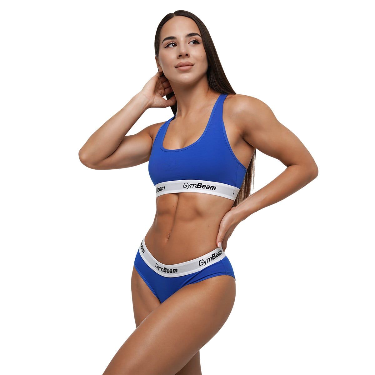 GymBeam Bralette donna Royal Blue con spalline larghe e senza chiusura