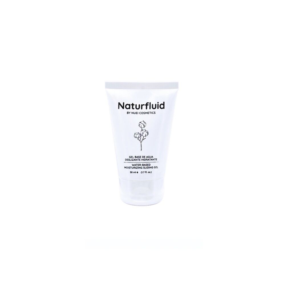 Tubo bianco di gel lubrificante Naturfluid a base d'acqua, 50 ml.