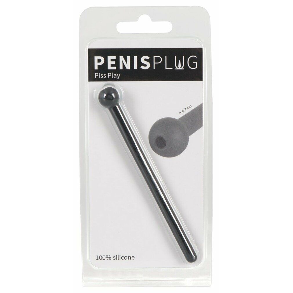 Plug per il pene Piss Play nero