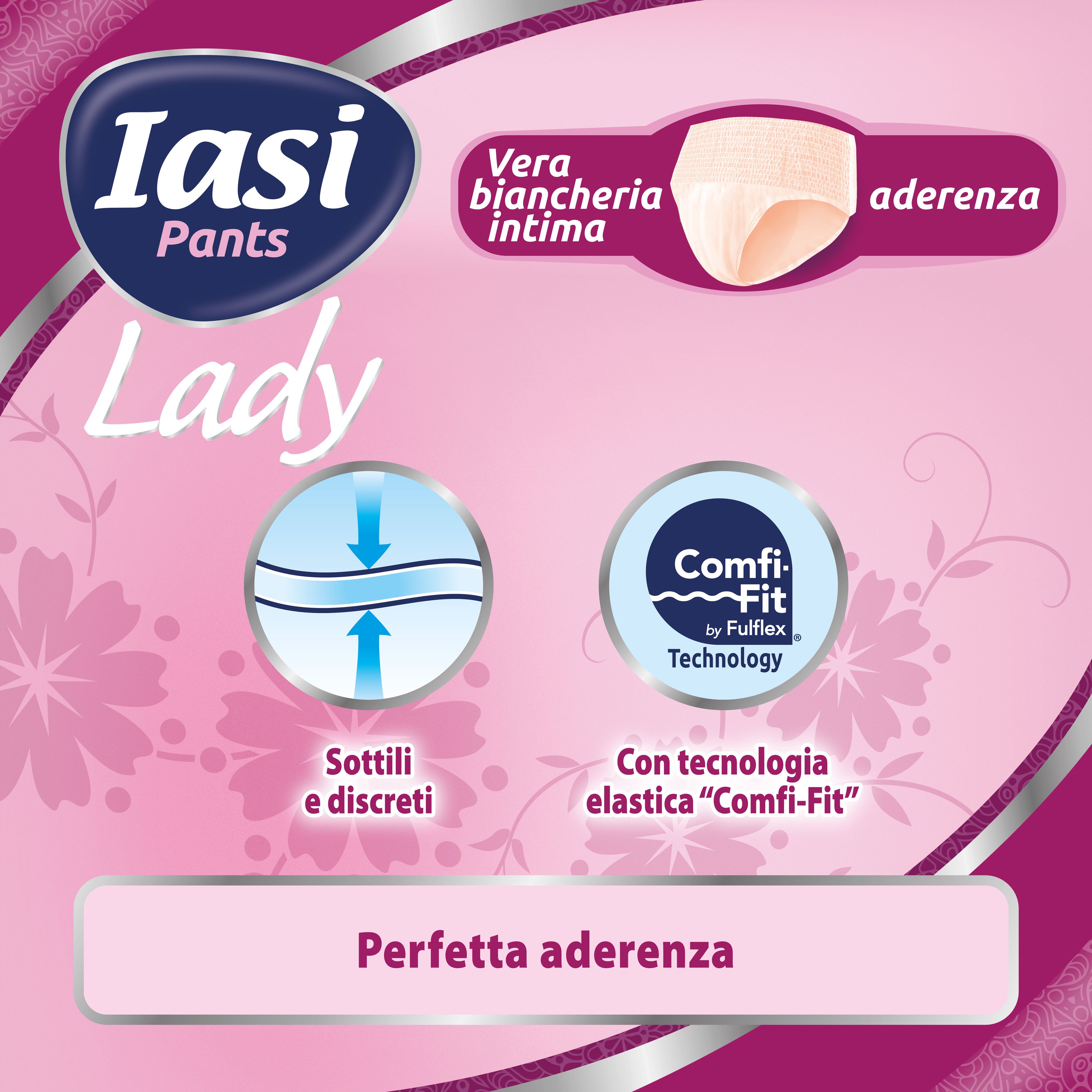 IASI Pants LADY, 48 Mutande Assorbenti Donna monouso, Assorbenza PLUS, Taglia S, 48 Unità
