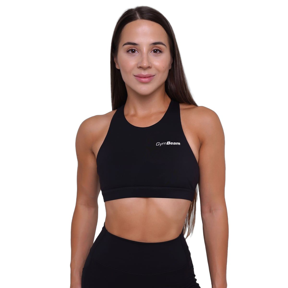 GymBeam Reggiseno sportivo donna Ignite nero con spalline incrociate