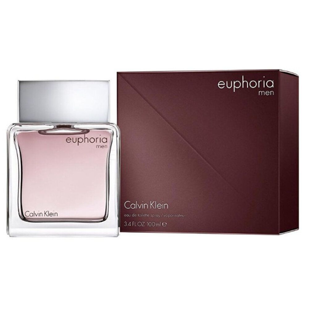 Flacone e confezione. Scritta: euphoria men, Calvin Klein. 100ml.