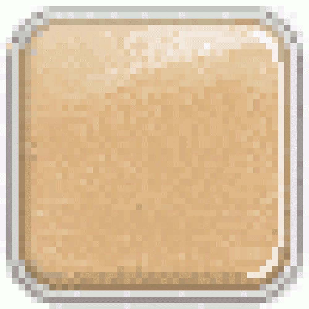 Campione quadrato di fondotinta beige in un contenitore.