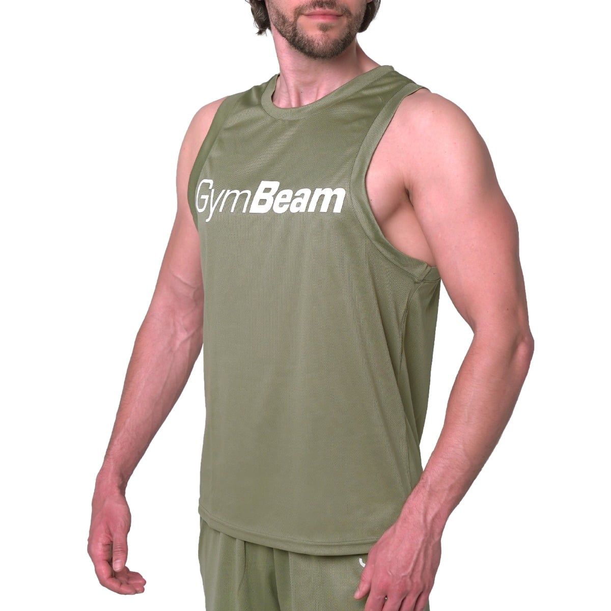 GymBeam Canotta uomo Mesh Essence regular Green