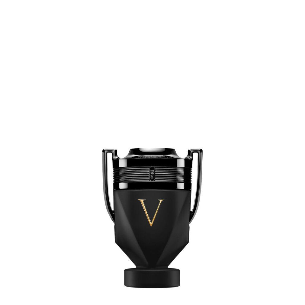 Flacone nero con "V" dorata. Tappo nero e dettagli argentati. Forma di coppa.