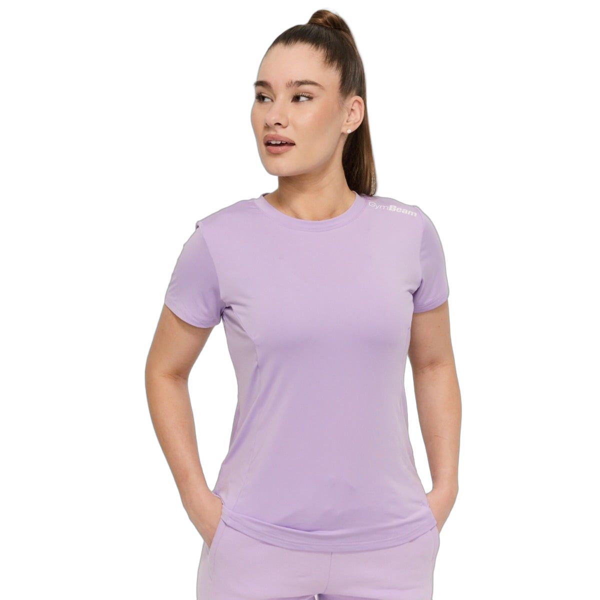 GymBeam T-shirt donna Limitless regular collo rotondo Lavender