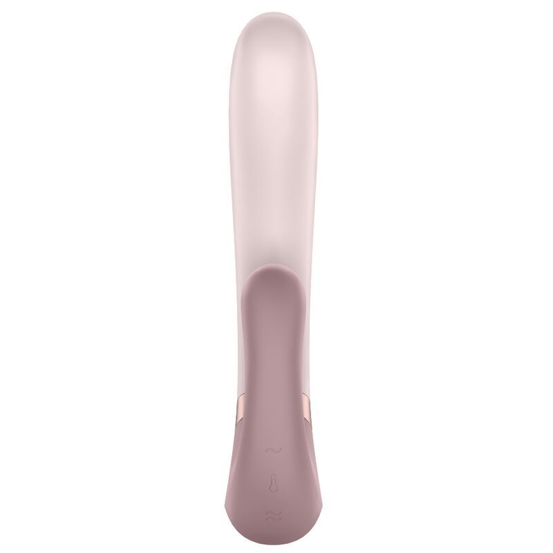Prodotto benessere bicolore. Rosa e malva, forma allungata. Anello dorato alla giunzione.