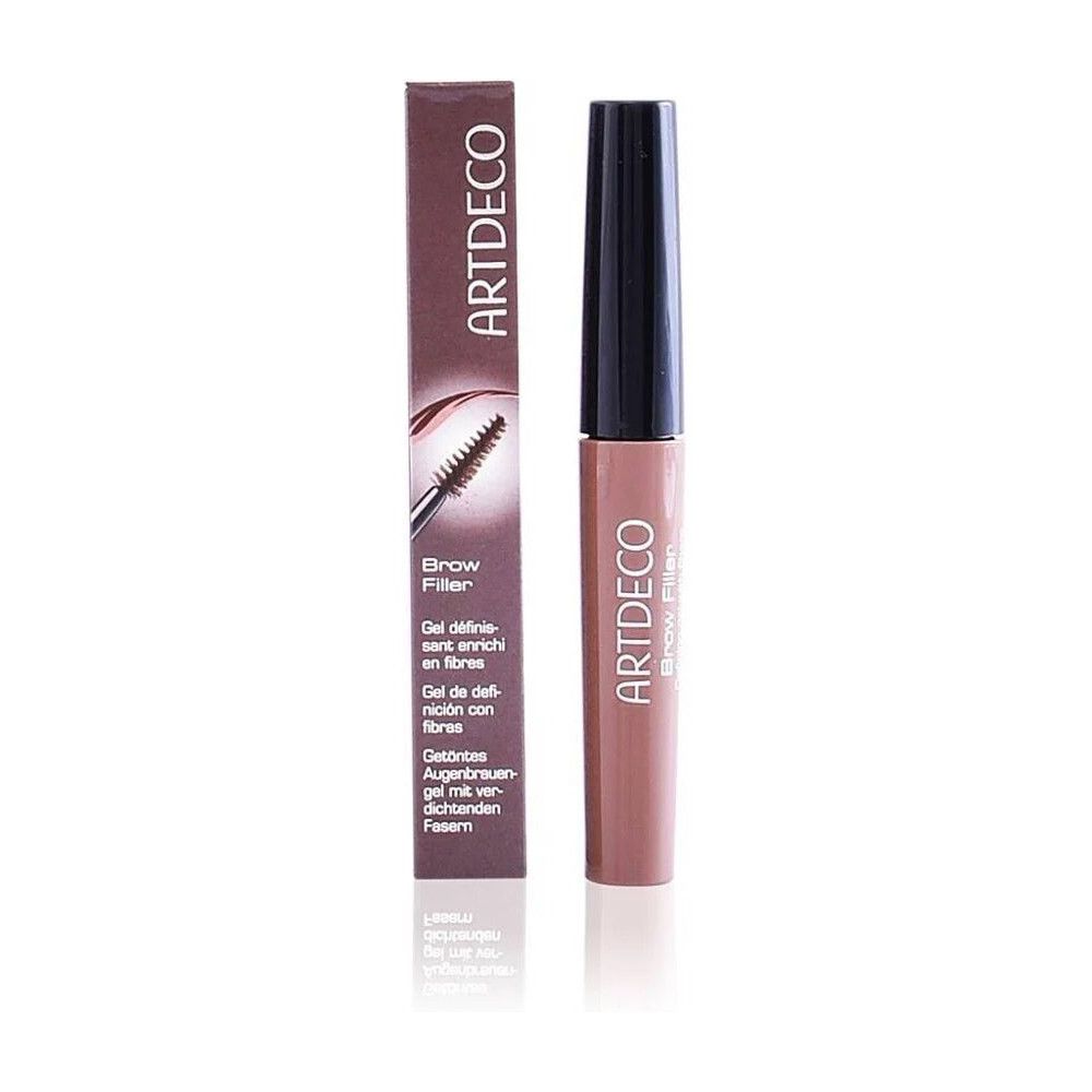 Artdeco Brow Filler e confezione. Gel marrone e scatola marrone. Nome del prodotto e marchio visibili.