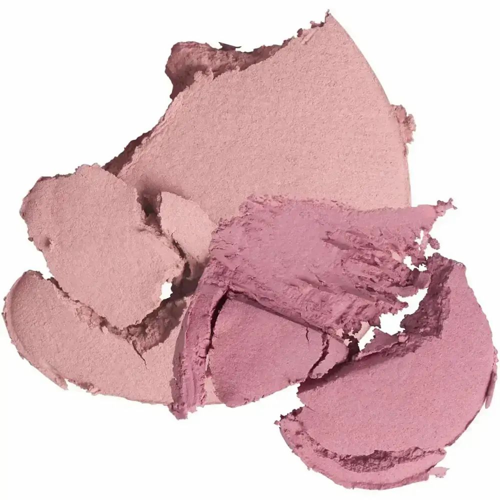 Due tonalità di fard, rotte. Tonalità rosa chiaro e scuro.