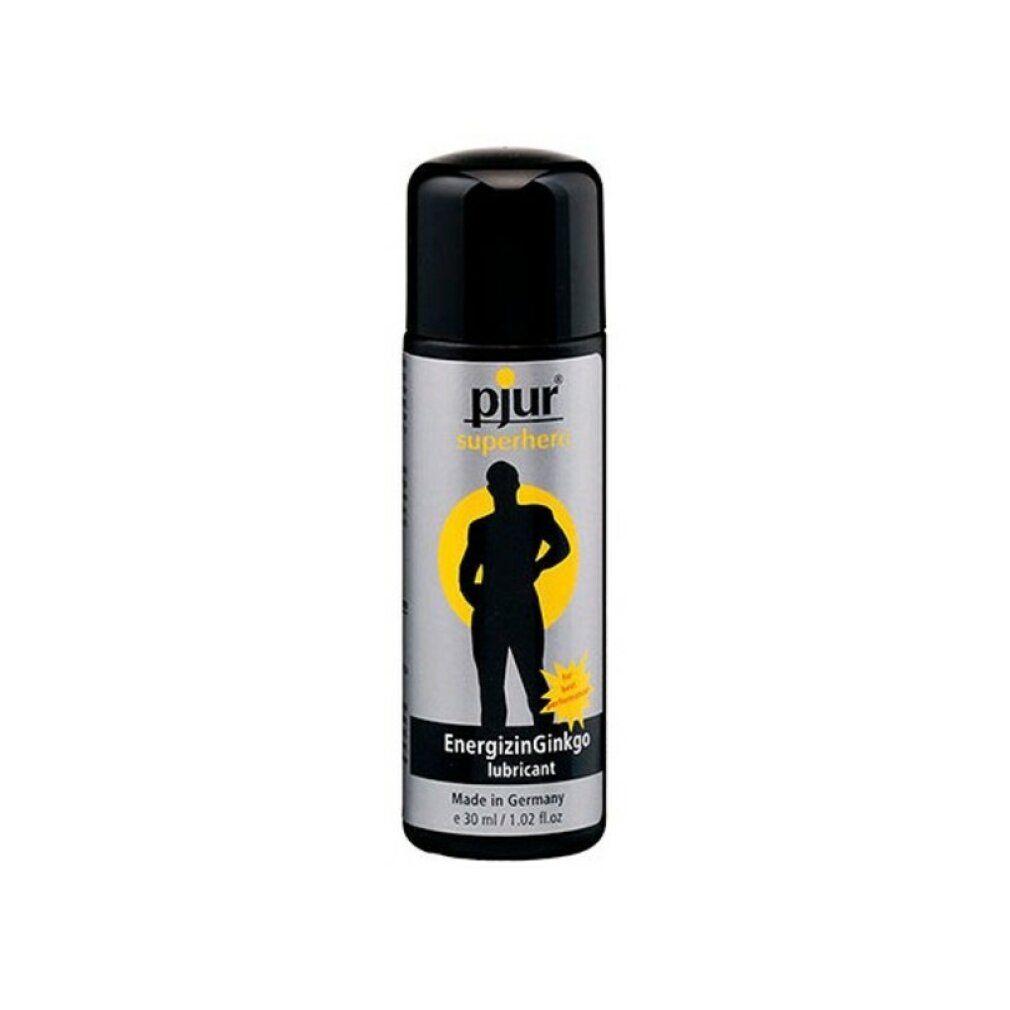 Pjur Superhero Energizing Ginkgo Lubrificante, 30ml. Lubrificante a base d'acqua con estratto di Ginkgo.