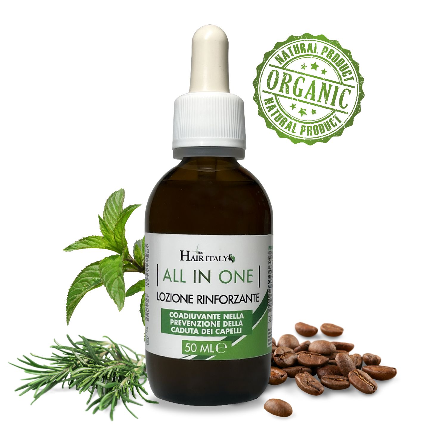 Trico Hair Italy Lozione Anticaduta con Serenoa Repens, Rosmarino e Biotina. Trattamento Ricrescita