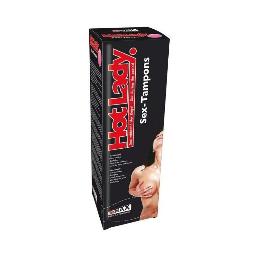 Confezione JOYDIVISION SexMAX Hot Lady Sex-Tampons, vista prospettica.