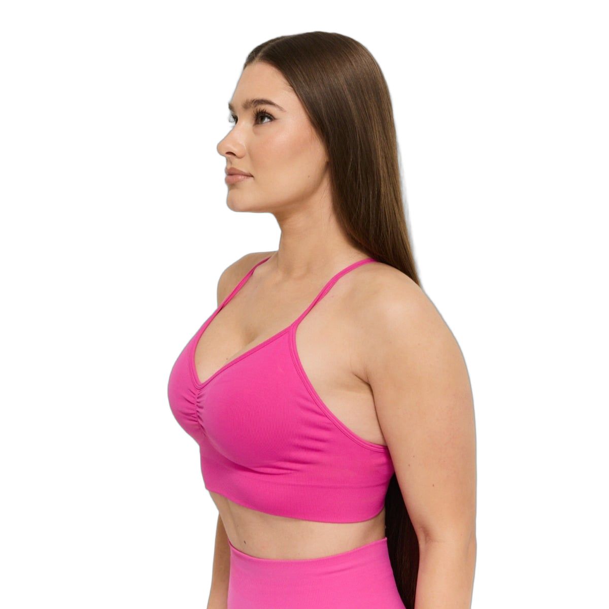 GymBeam Reggiseno sportivo donna Sculpt Seamless senza cuciture rosa