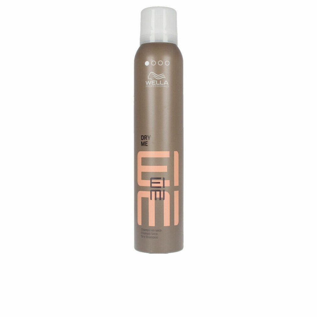 Flacone spray marrone con tappo bianco. Scritta: DRY ME EIMI. Marchio: Wella.