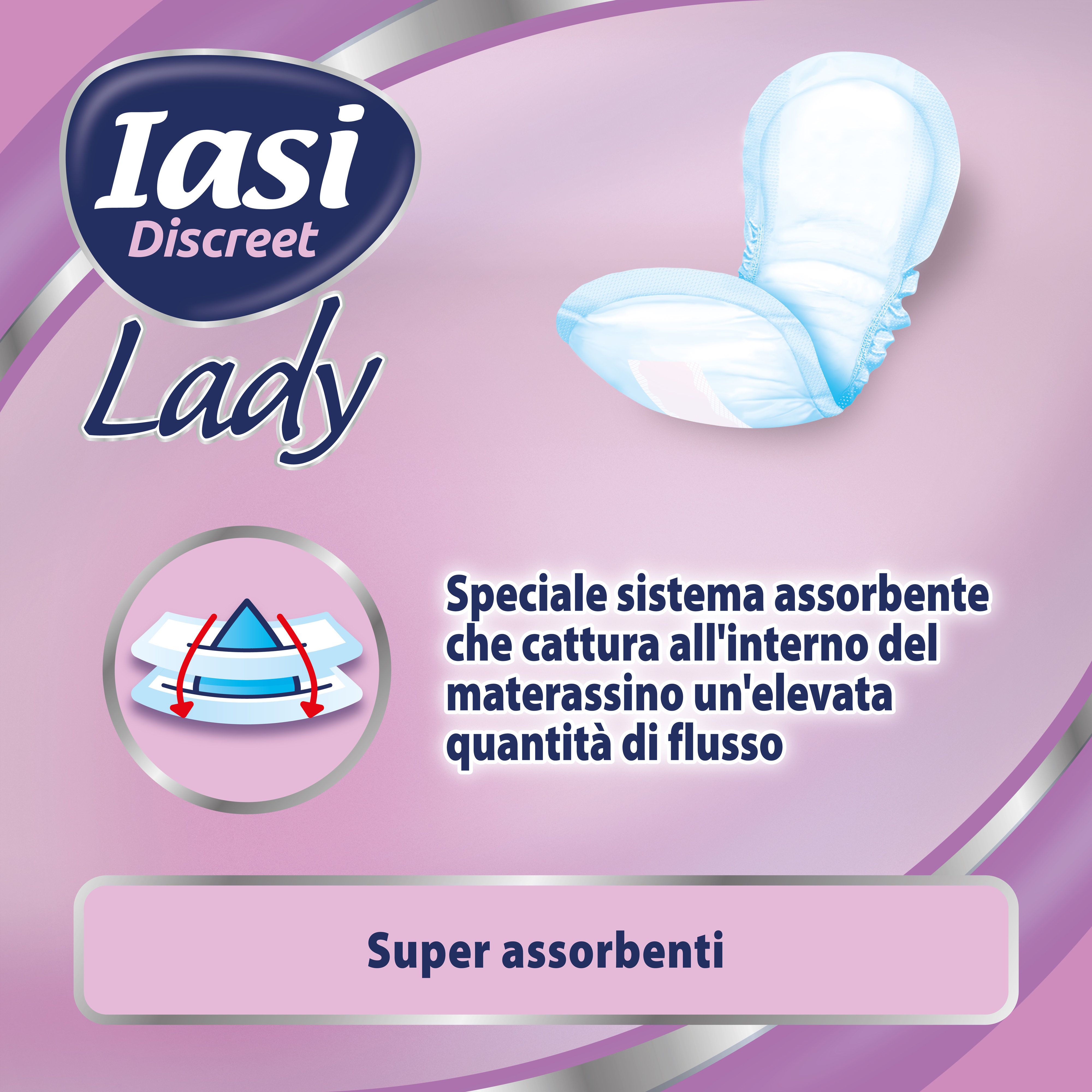 IASI Discreet LADY, Assorbenti per perdite urinarie Femminili Leggere, Taglia Extra, 192 Unità