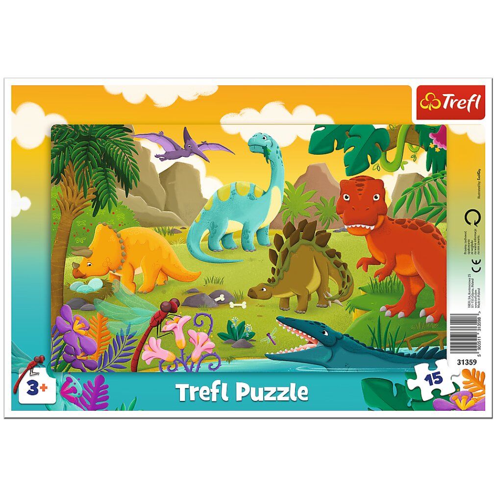trefl puzzle Dinosauri 15 parti