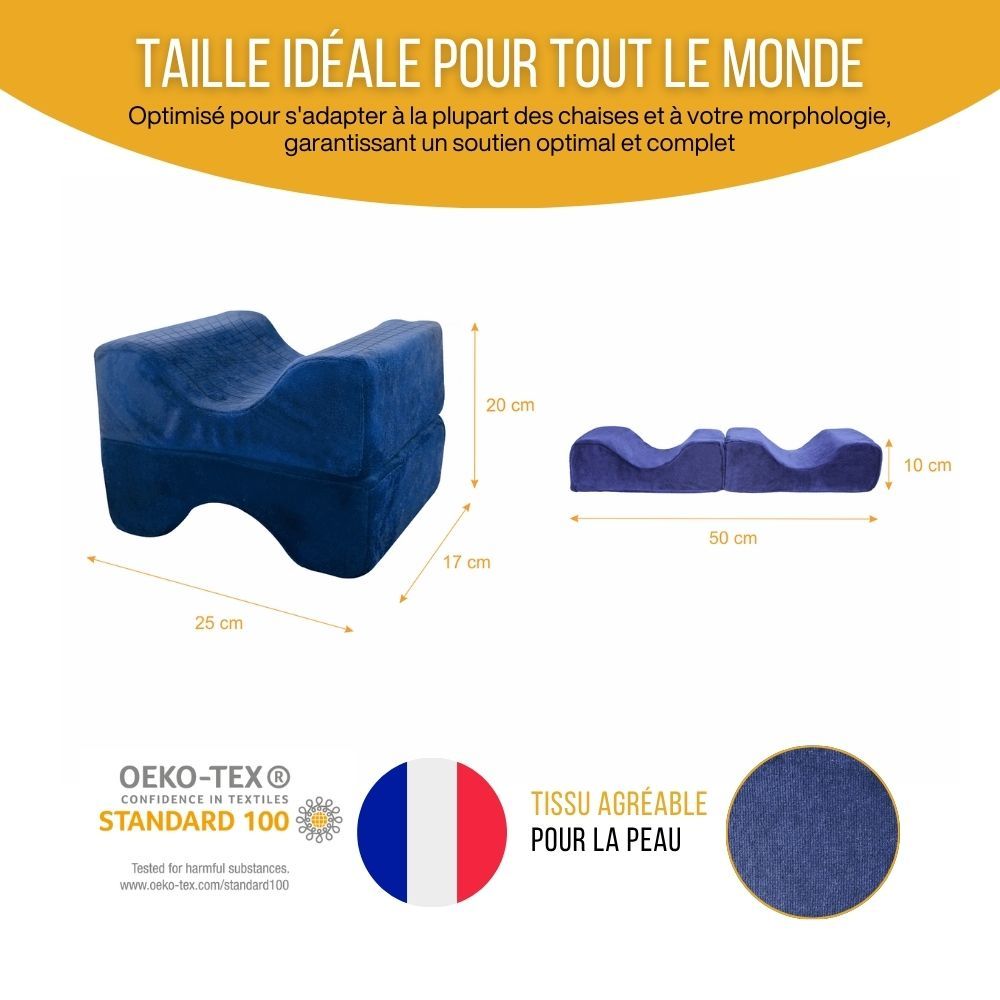 INPHYSIO Cuscino divaricatore per gambe con fodera bianca extra