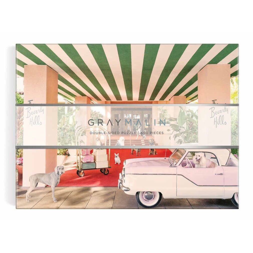 galison Puzzle bifacciale Gray Malin: Dogs in the Beverly Hills Hotel 500 pezzi